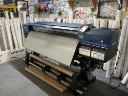 For sale EPSON S SERIES SC-S80600 9/10 COLOUR SOLVENT Printer with stand, ink, rip computer loaded with Onyx software plus the Onyx software License Key.
