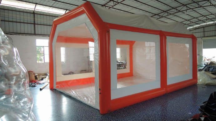 Giant Mobile Inflatable Workshop testing area