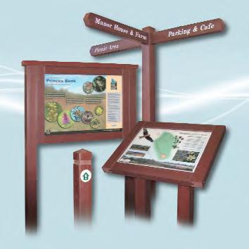 An alternative to timber and metal sign displays in the shape of 100% recycled plastic.