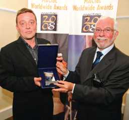 MACtac award being accepted by Jupiter Display