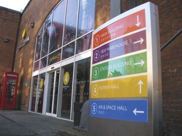 Signage at the entrance of the museum. Signage at the entrance of the museum.