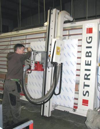 The efficiency of the Striebig vertical panel gives Gaelite Signs a consistency of cut they were unable to achieve before. Striebig vertical panel