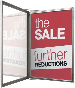 Slimlok 3 lockable poster unit.