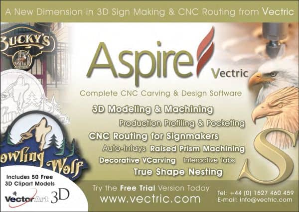 Vectric Aspire's advert Vectric Aspire's advert