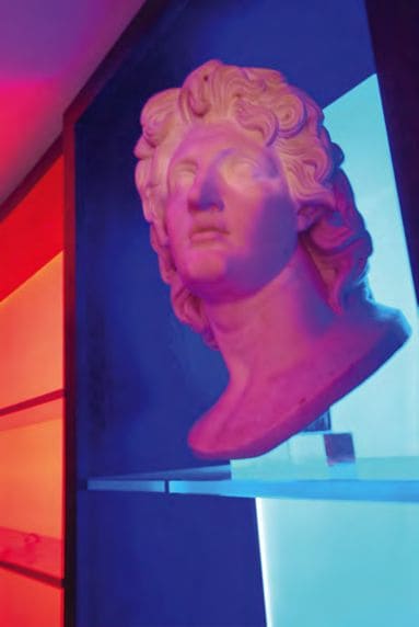 Colour changing wall panels.