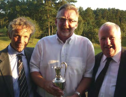 Host John Francome, The Leather Business’s John Thorp and Promota chairman Rod Duncan.
