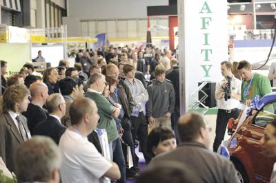 Crowds at the UK Sign and Digital exhibition, on the Grafityp stand.