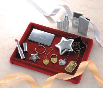 A variety of personalised inscriptions produced using the latest Metaza impact marker.