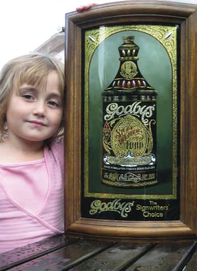 Millie Smith proudly shows off her dad’s work.