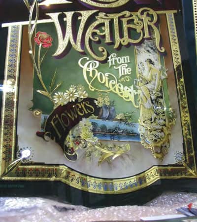 Rose Water glass panel