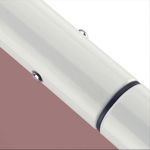 Push button frame closing mechanism on the folding sign