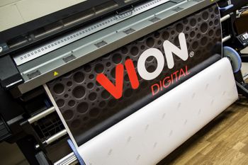 A printer with film coming out