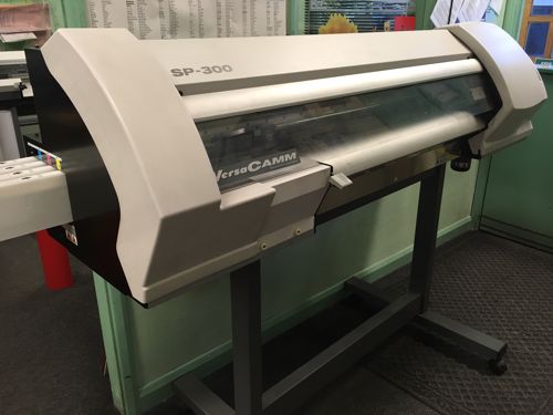 Graphtec FC8600-160 vinyl plotter with optical eye and basket