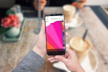 Spandex free colourbox app on an android