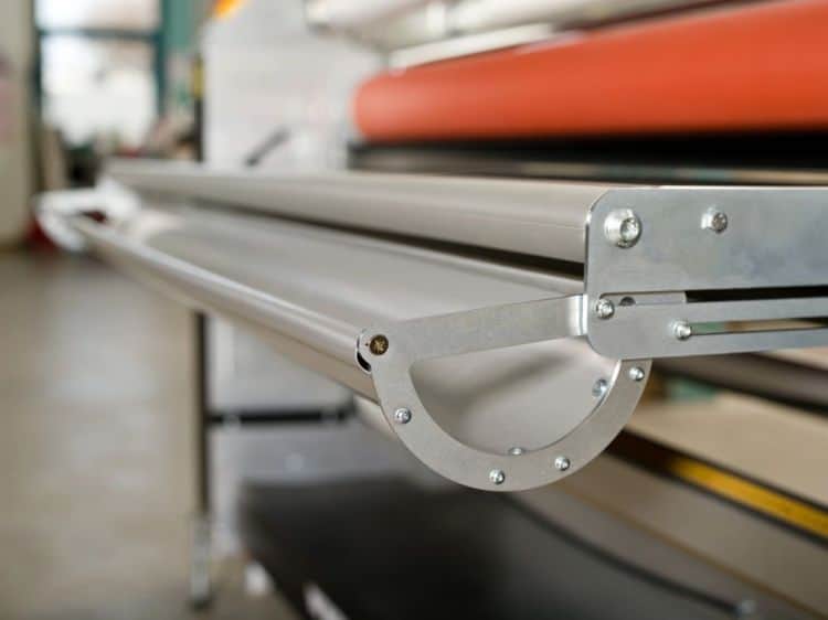 Close up of a Neschen laminator