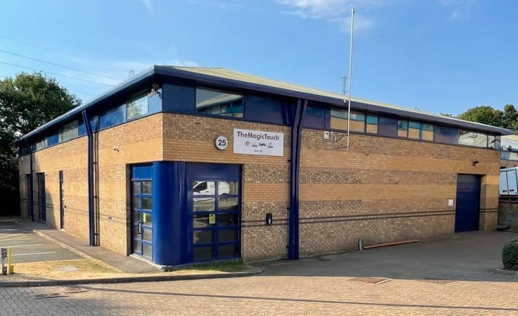 Outside shot of TheMagicTouch's new warehouse and offices in dunstable