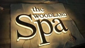 Pic 1 Slanted Return Acryneon® with 30mm solid acrylic and faces spray painted with block out paint Innovative lighting for signs: Efficiency, creativity, and impact