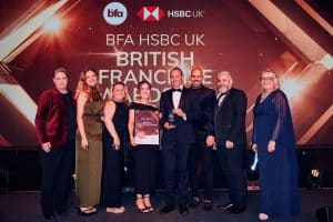 Business Transformation reduced Signs Express wins at BFA HSBC UK's British Franchise Awards with Diary of a CEO Steven Bartlett addressing conference