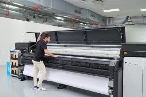 HP Latex FS60W Checking Product in Use 1 1 1 2 HP adds two new printers to Latex range