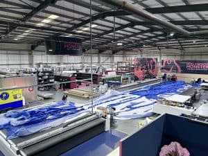 Unknown 3 UFABRIK Flag Textile shows its colours with UV print technology at Wembley Stadium