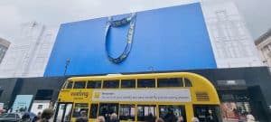 Large IKEA bag in Oxford Circus