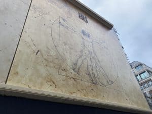 The Vitruvian Man wrap for RH in Burlington Gardens 