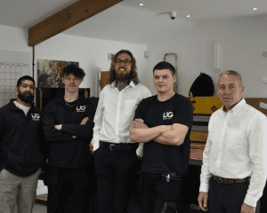 The Universal Graphix team with the JETRIX LXa5 from Inktec Europe