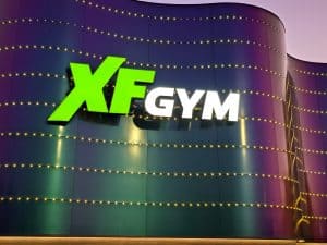 Greens provided signage for XF Gyms in Merry Hill Shopping Centre, Dudley