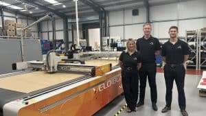 J&A International staff with its new VeloBlade Nexus