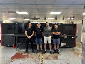 L-R: Keith Donohoe, graphics manager, Greg Whyte, production manager, Adam White, sales manager, and Jason hunt, director - Signcraft