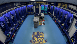 Newly decorated Southend United home changing room