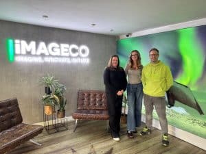 L-R: Abbie Hignett, Isabel Shanahan and David Griffin