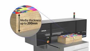 V4000 Media thickness1 Epson reveals new SureColor V4000 flatbed printer