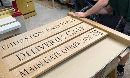 The heart in timber sign making