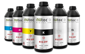 R10 DTF 1L CMYK WHCL NUtec Digital Ink launches UV DTF ink