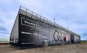 silverstone 2026 audi embrace building wraps 3 Embrace wraps grandstands at Silverstone