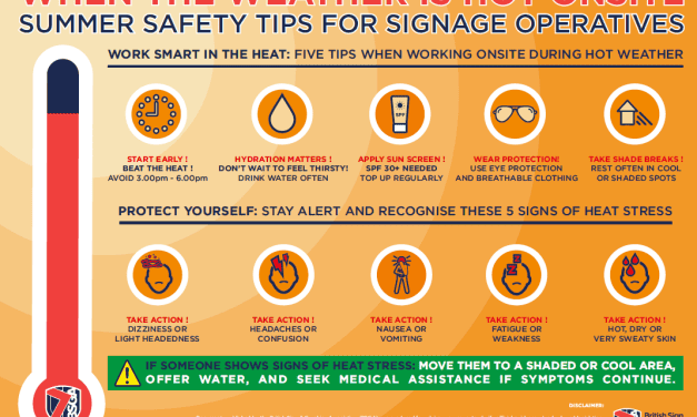 Hot weather safety for signage professionals
